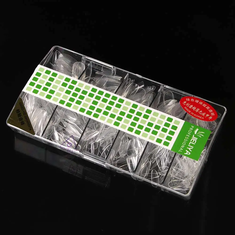 Ultra-thin Seamless Full Cover Detachable Half Cover French Fake Nails Manicure Oval False Nails Nail Art Tips
