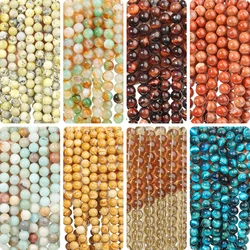 4/6/8/10/12mm Natural Stone Agate Tiger Eye Quartz Beads Round Loose Beads For Jewelry Making DIY Bracelets Accessories 15''