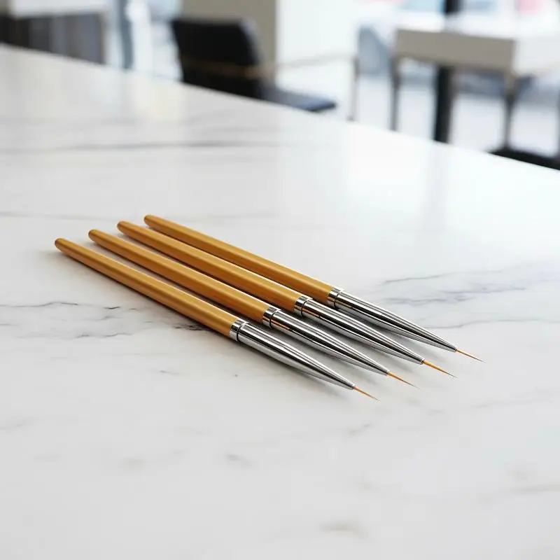 3Pcs DIY Nail Drawing Pen Acrylic French Stripe Liner Brush For 3D Tips Lines Stripes UV Gel Painting Tool