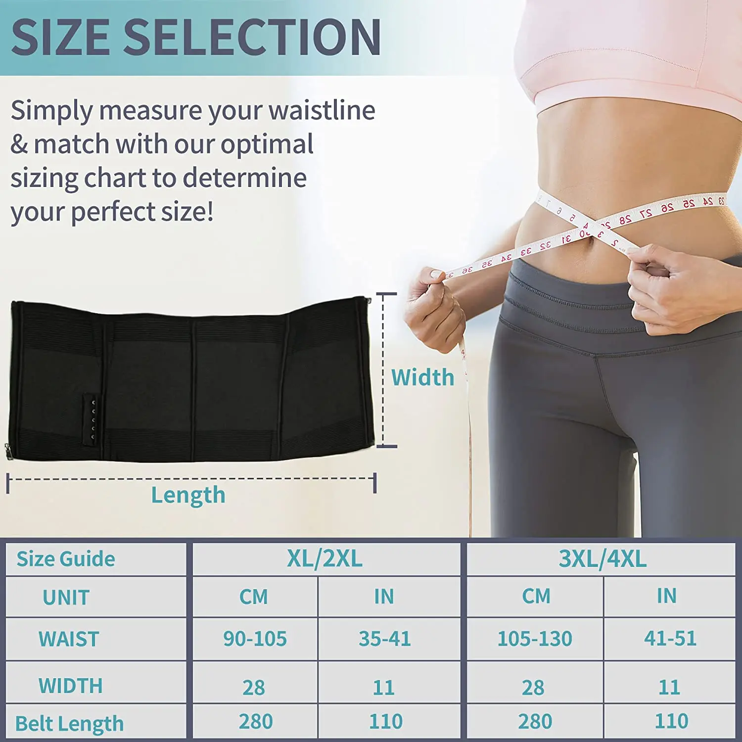 Sweat Waist Trainer Shapewear Women Detachable 2 In 1 Zipper Modeling Strap Workout Cincher Slimming Belly Sheath Tummy Wrap