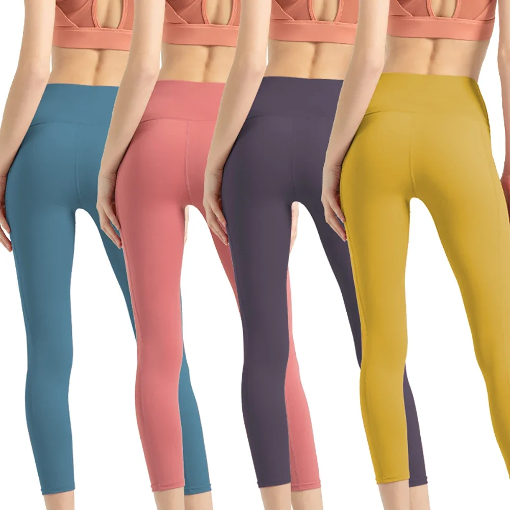 OhSunny legging pinggang tinggi wanita, celana Yoga berlari nyaman, setelan lembut elastis olahraga luar ruangan