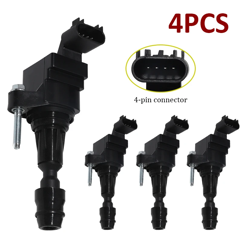 4Pcs Ignition Coil For Opel Insignia Astra Antara Saab 9-3 Chevrolet Impala Buick Regal 12578224 12638824 1208089 1263115 UF491