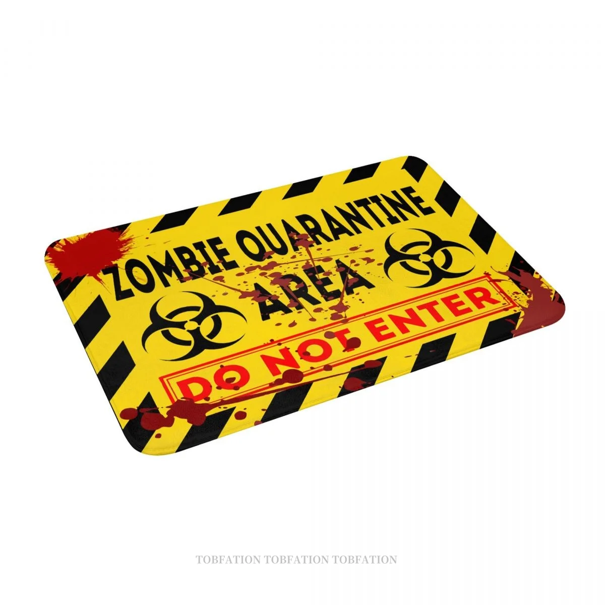 Bathroom Non-Slip Carpet Zombie Quarantine Area Flannel Mat Welcome Doormat Floor Decoration Rug