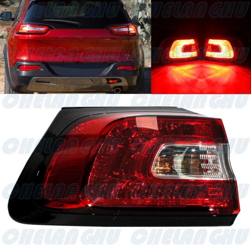 Left Outer Side Tail Rear Light Lamp With LED Bulbs 68102906AF For Jeep Cherokee 2014 2015 2016 2017 2018