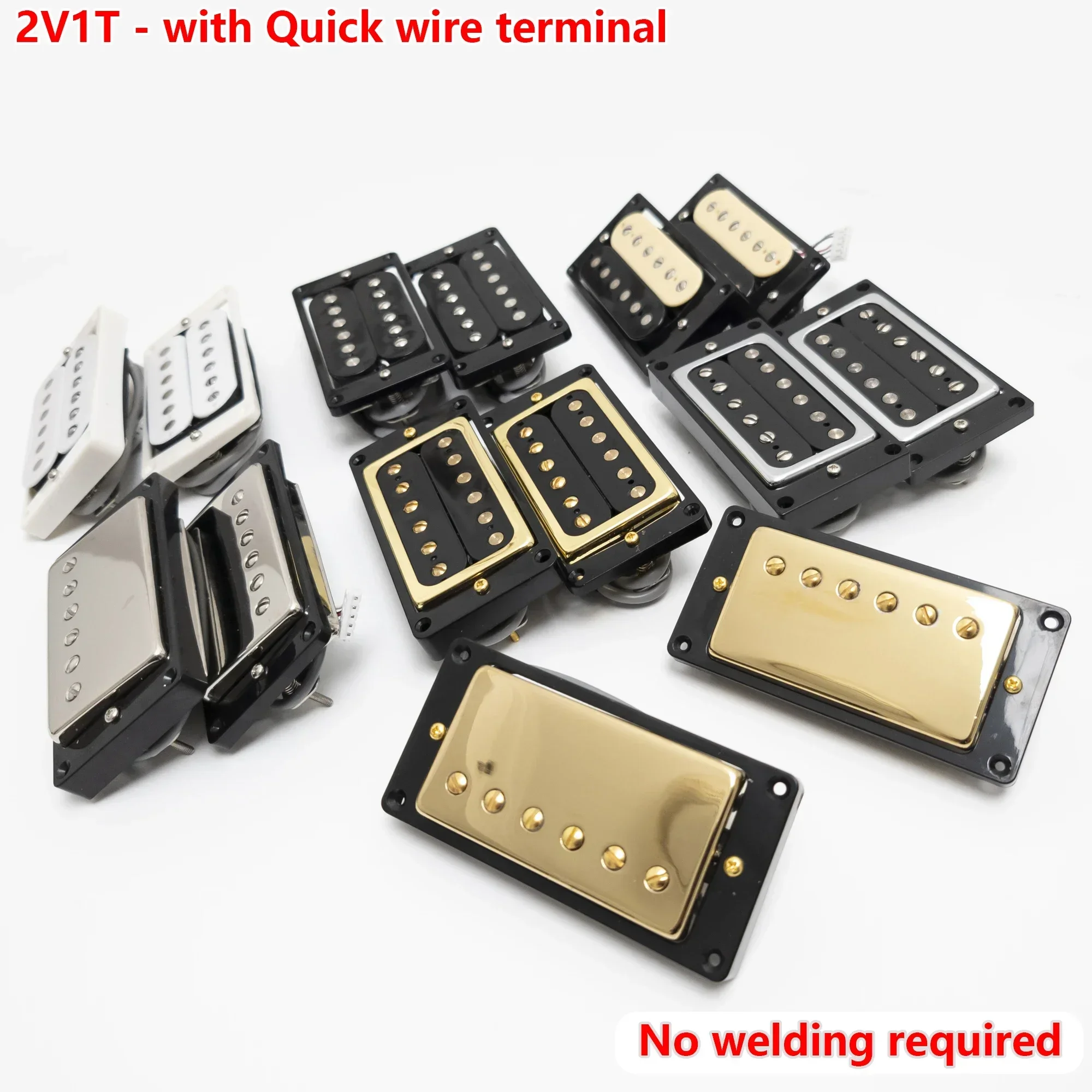 

Гитарный гибридный звукосниматель ProBucker Humbucker Alnico 5, без пайки, для бриджа и нейта, 2V1T, с быстроразъемными клеммами и проводкой Push-Pull