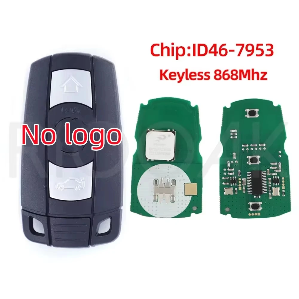 

3-кнопочный 868 МГц дистанционный смарт-ключ без ключа для BMW 3/5 серии CAS3 X5 X6 Z4 E70 Car ID46 Pcf7953 Комфортный доступ Hands Free
