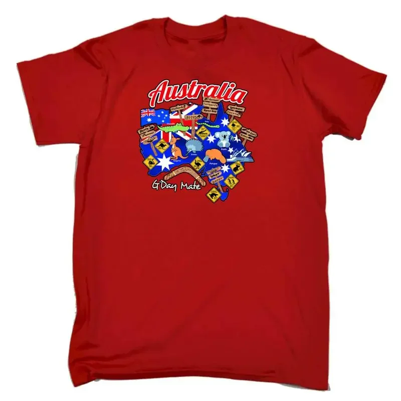 Australia Gday Mate Good Day Oz Mens Funny Novelty T Shirt