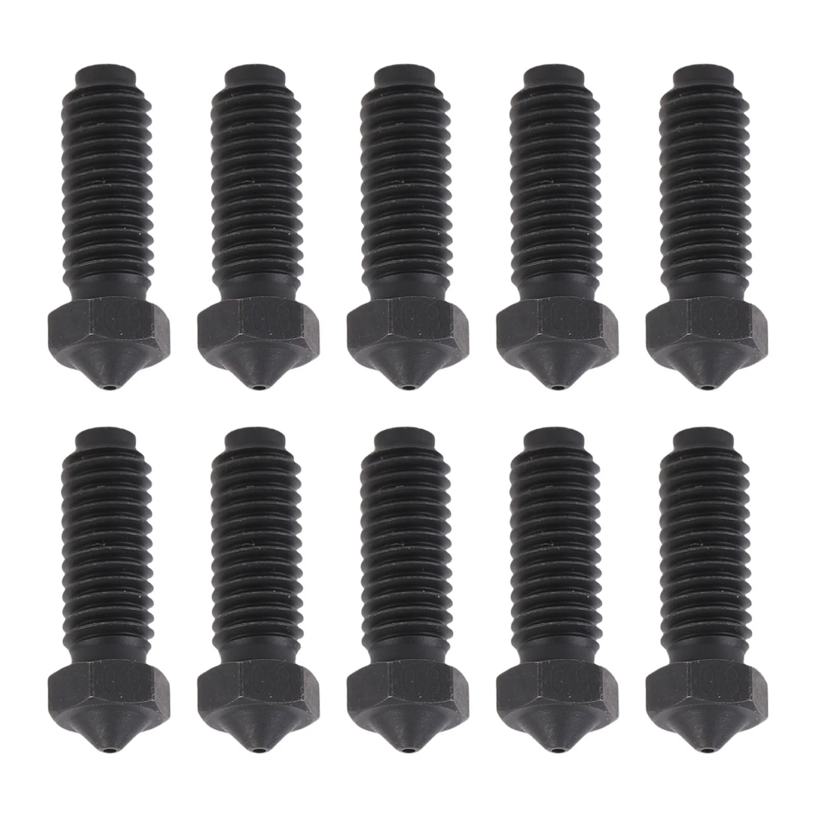 10 Pcs 3D Printer Nozzle Replacement for Anycubic Kobra 3 3 Combo S1 S1 Combo 3D Printer Hardened Steel Extruder Nozzle