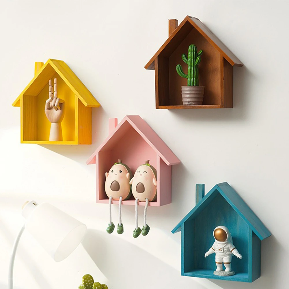 

For Any Space For Display And Storage Wooden House Shelf Decorative And Functional Long-lasting Use Sturdy And Firm