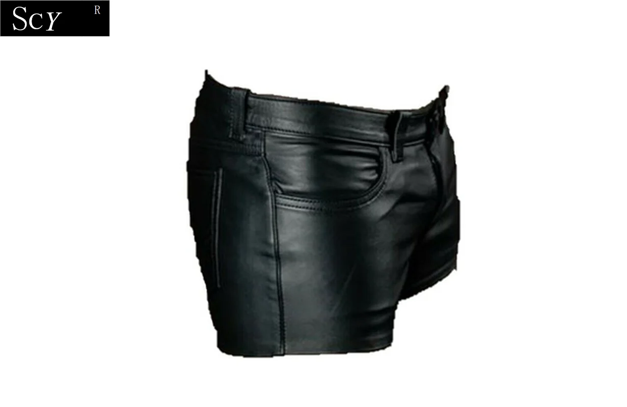 MENS REAL SHEEP LEATHER SHORTS PURE GUARANTEED LEATHER GYM Shorts SUMMER SHORTS(No Belt)