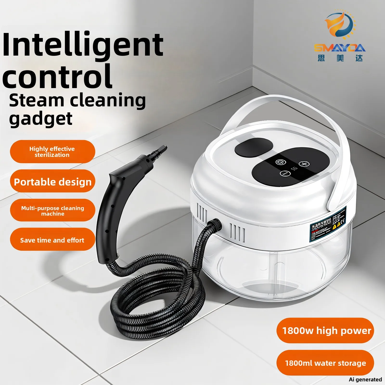 Steam cleaner for home kitchens, air conditioners, range hoods, heavy oil stains, high temperature high pressure sterilization