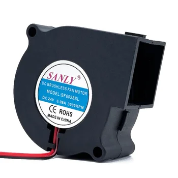 SANLY 조용한 터빈 송풍기 가습기 선풍기, SF6028SL, DC24V, 0.09A, 6 cm, 60*60*28mm
