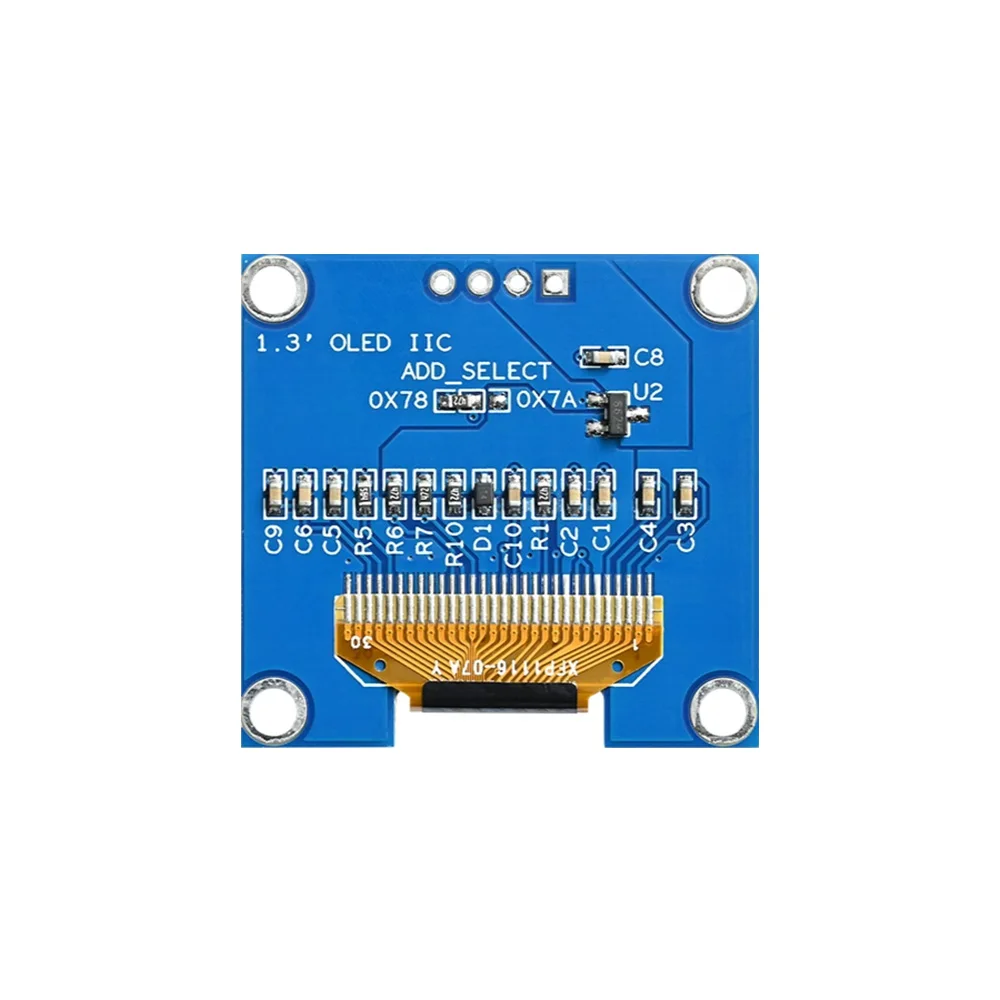 5pcs 1.3 Inch 12864 OLED Display Modules 4Pins Screen White Blue Color Drive Chip SH1106 128x64 IIC I2C Communicate For Arduino
