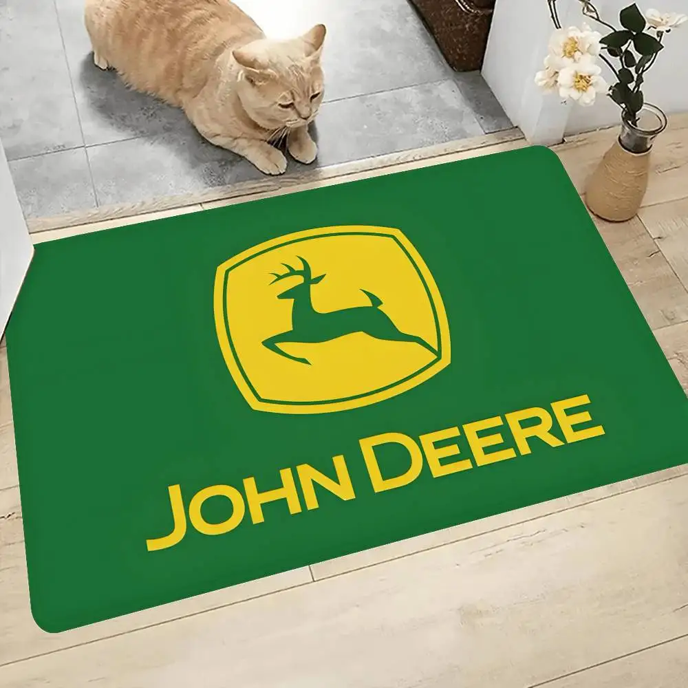 J-John-Logo-Deeres Fußmatten im Retro-Stil, mehrere Auswahlmöglichkeiten, Wohnzimmer- und Küchenteppich, rutschfester Willkommens-Teppich
