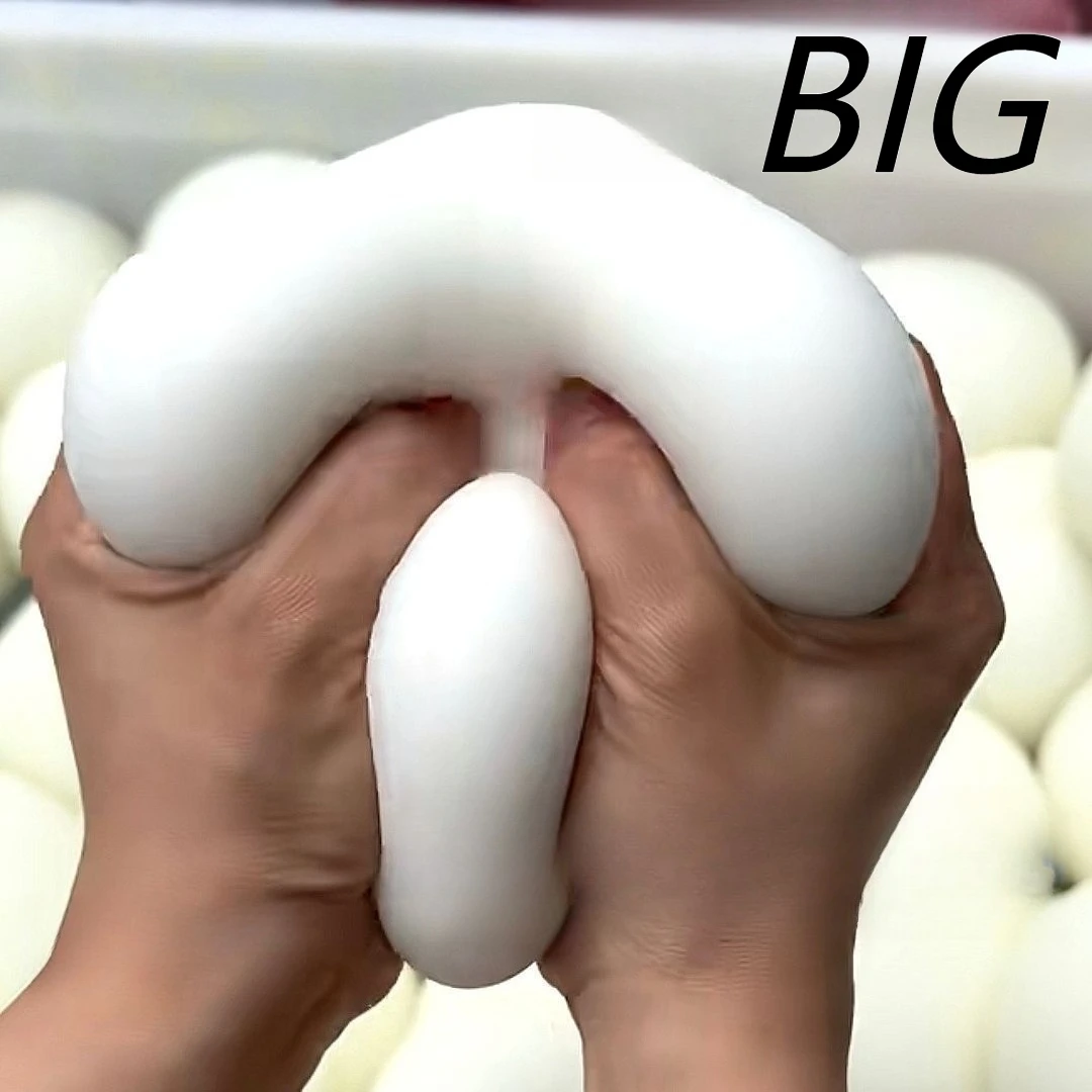 Big Squishy Bread Stress Ball Fidget Toy Soft Bun Squeeze Ball Stress Relief Slow Rising Sensory Toys for Adults Relaxing Gifts view 2