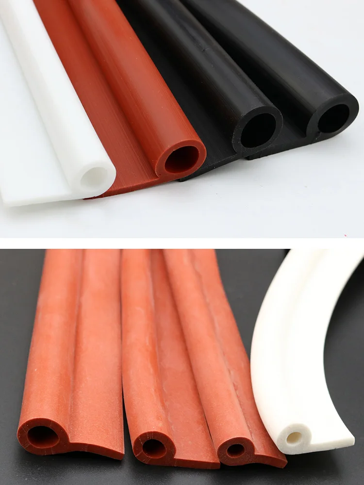 1 Meter Oven Door Silicone Sealing Strip P Type Anti-collision High Temperature Oven Steam Door Sealing Rubber Strip Parts