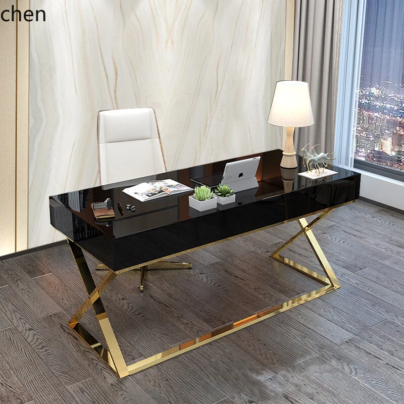 HT Conference Long Table Simple Modern Large Office Discussion Computer Study Desktop Desk Home Office Desk
