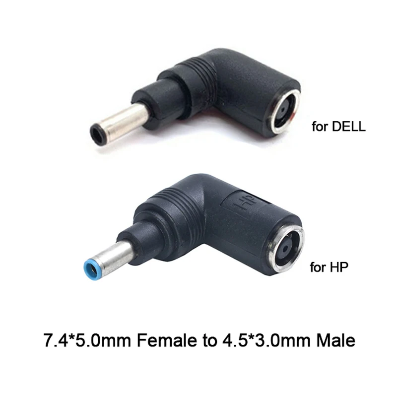 

5PCS DC Power Adapter plug for HP Dell DC Jack 7.4*5.0mm Female to 4.5*3.0mm Male with pin Converter for Laptop Notebook