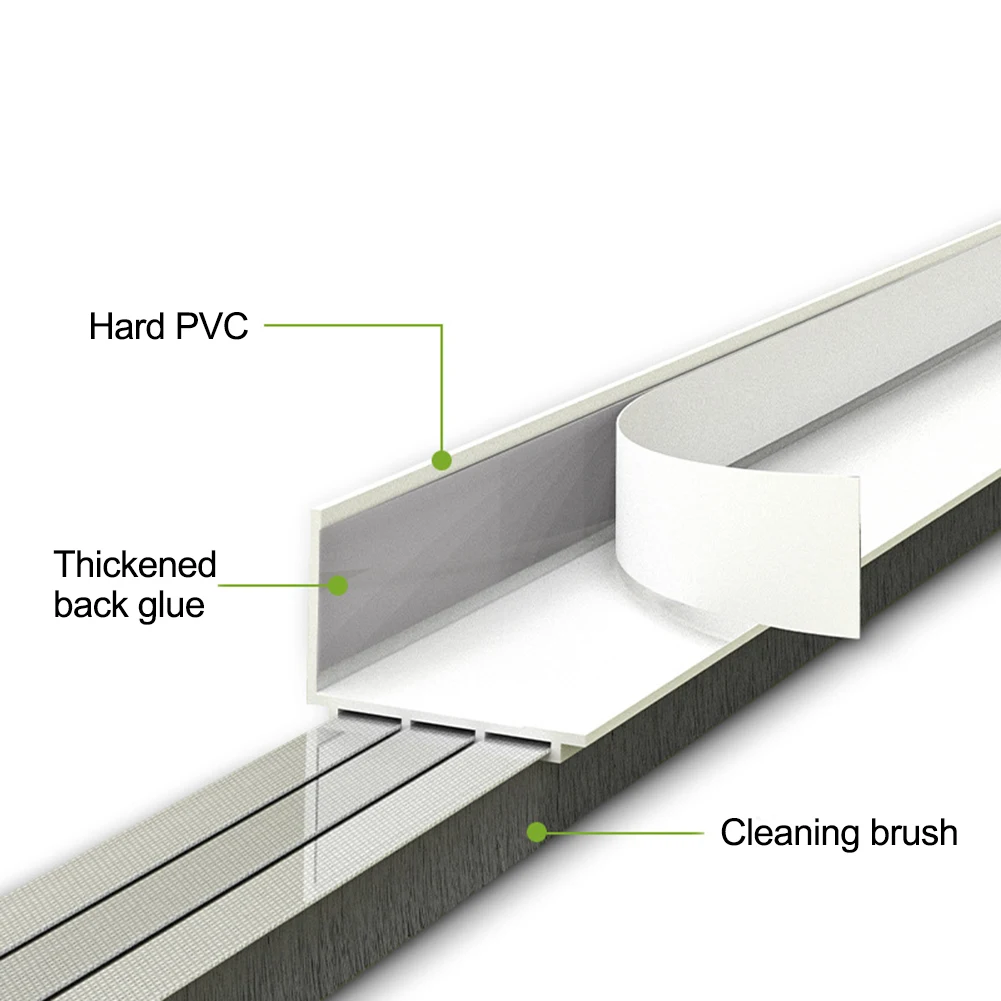 3-layer Door Bottom Brush Seal Strip Door Bottom Special Sound Insulation Strip Door Bottom Seal Strip Door Stopper