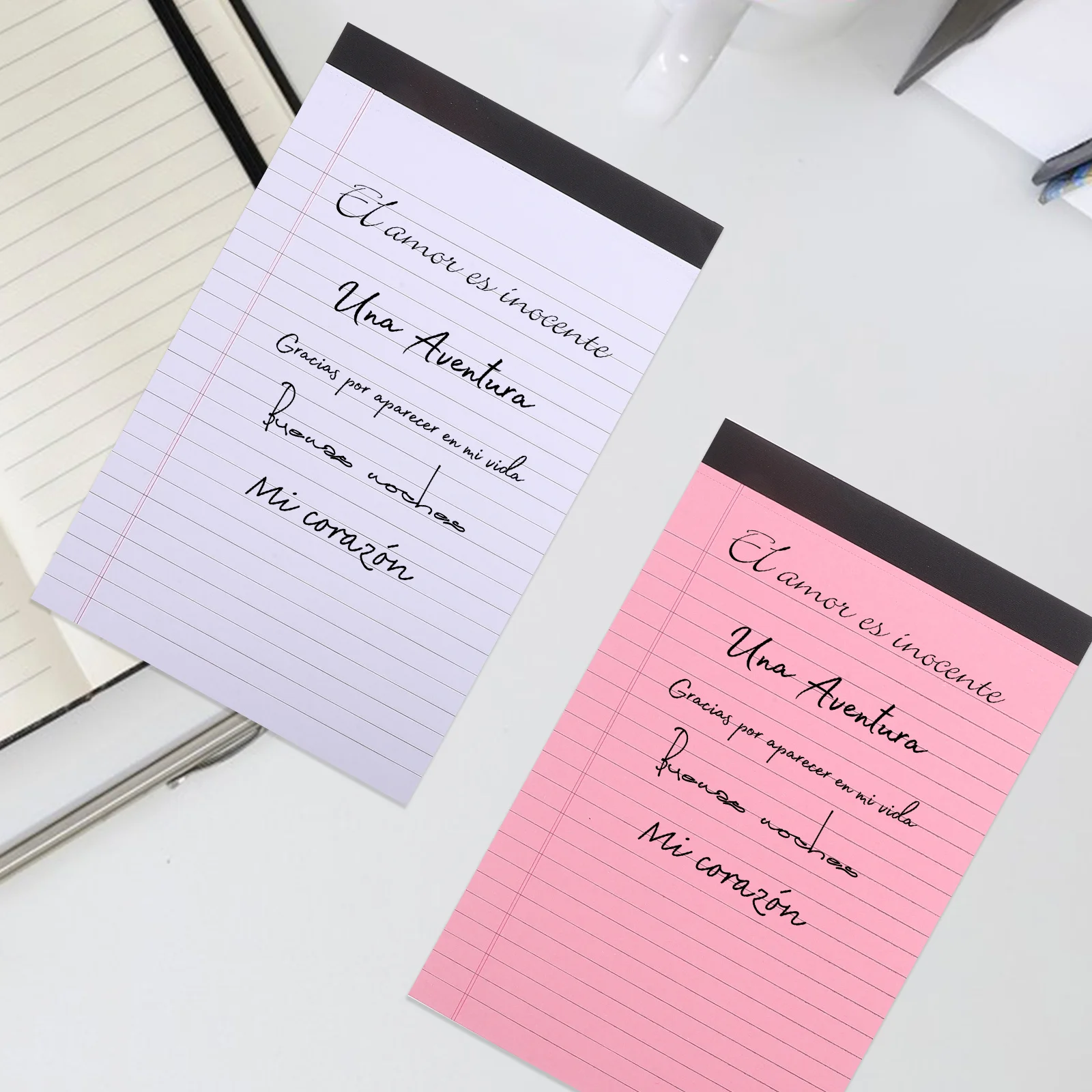 สมุดโน้ต 4 ชิ้น สมุดจดบันทึกสี กระดาษมีเส้น สมุดบันทึก รายการสิ่งที่ต้องทำ สมุดโน้ตสำหรับโรงเรียน สำนักงาน ธุรกิจ