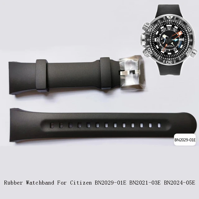 Correa de reloj de goma para BN2029-01E Citizen, BN2021-03E, BN2024-05E,  buceo, fantasma de agua, monstruo grande/enorme, correa de reloj para hombre