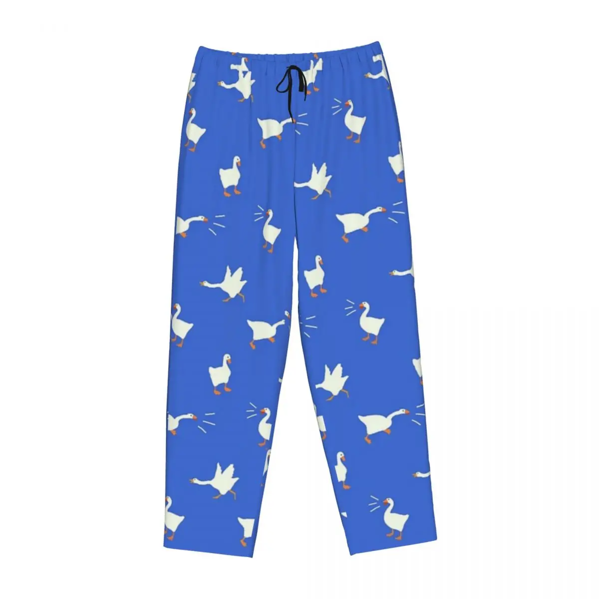 

Женские пижамные брюки Custom Untitled Goose Game - синие, для дома и сна, с карманами