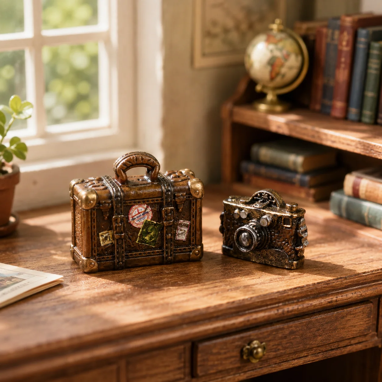 Miniature camera suitcase mode - Resin Art Toys ulasan dan harga