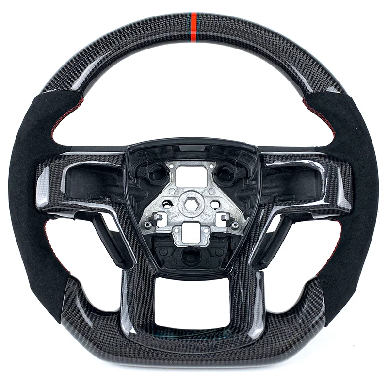 

Custom Sports Carbon Fiber Steering Wheel for Ford Raptor F150 Car Interior Accessories Carbon Fiber Upgrade Without airbags