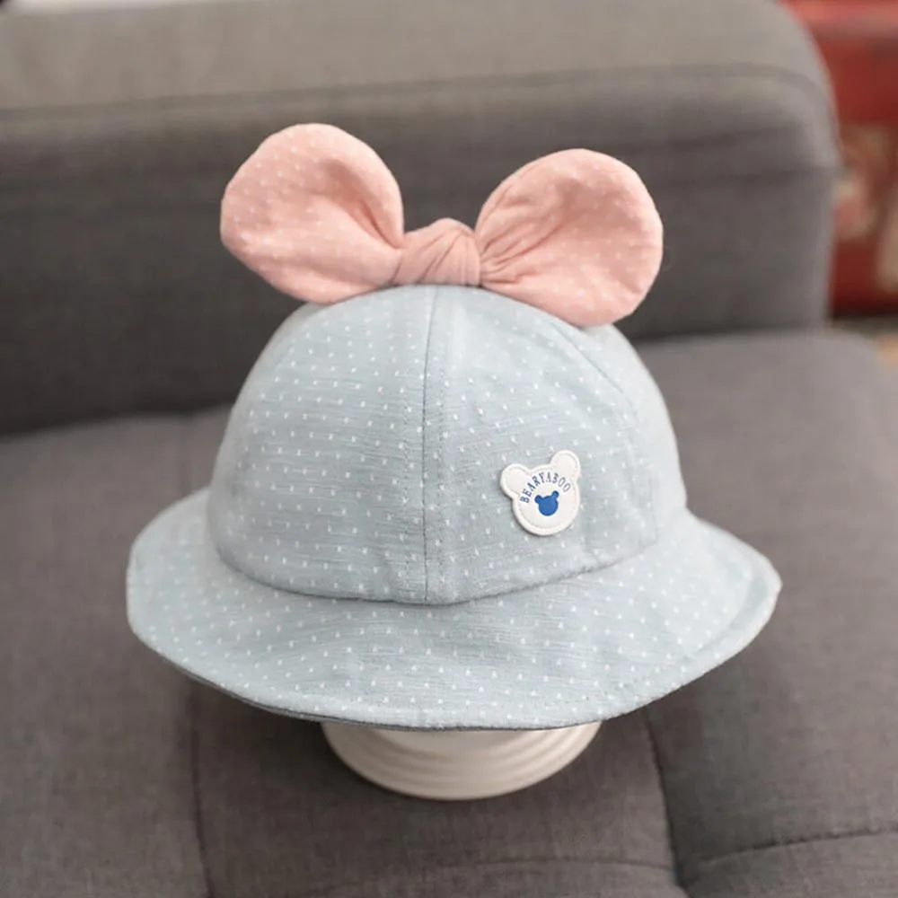 Baby Hat Summer Autumn Cotton Kids Bucket Cap 0-3 Years For Baby Girl Sweet Sun Hats Comfortable And Soft Panama Caps