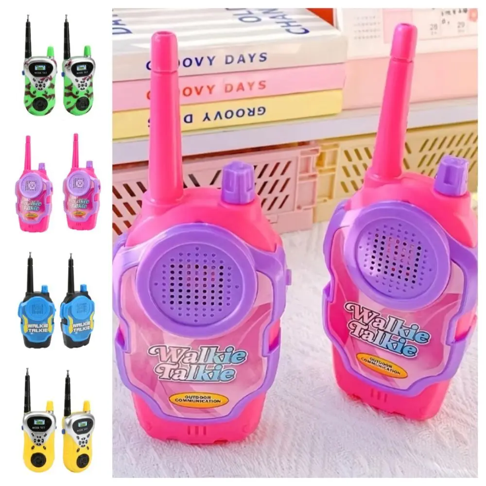 Walkie-talkie de juguete sin batería para niños, juguete interactivo con llamada inalámbrica, comunicación remota inalámbrica, pantalla LCD, Mini, 2 uds.