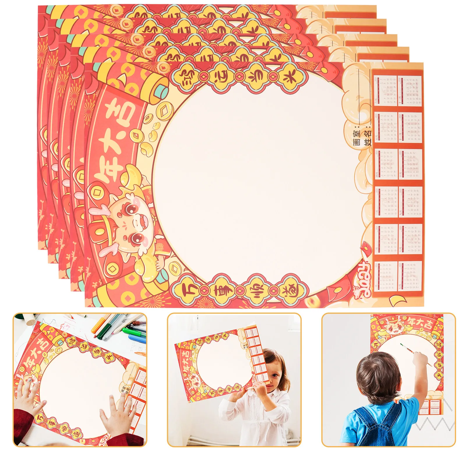 calendario-de-pared-creativo-con-diseno-de-dragon-25-hojas-2024-para-colorear-pintar-a-mano-notas-de-oficina-calendario-decorativo-planificador-mensual