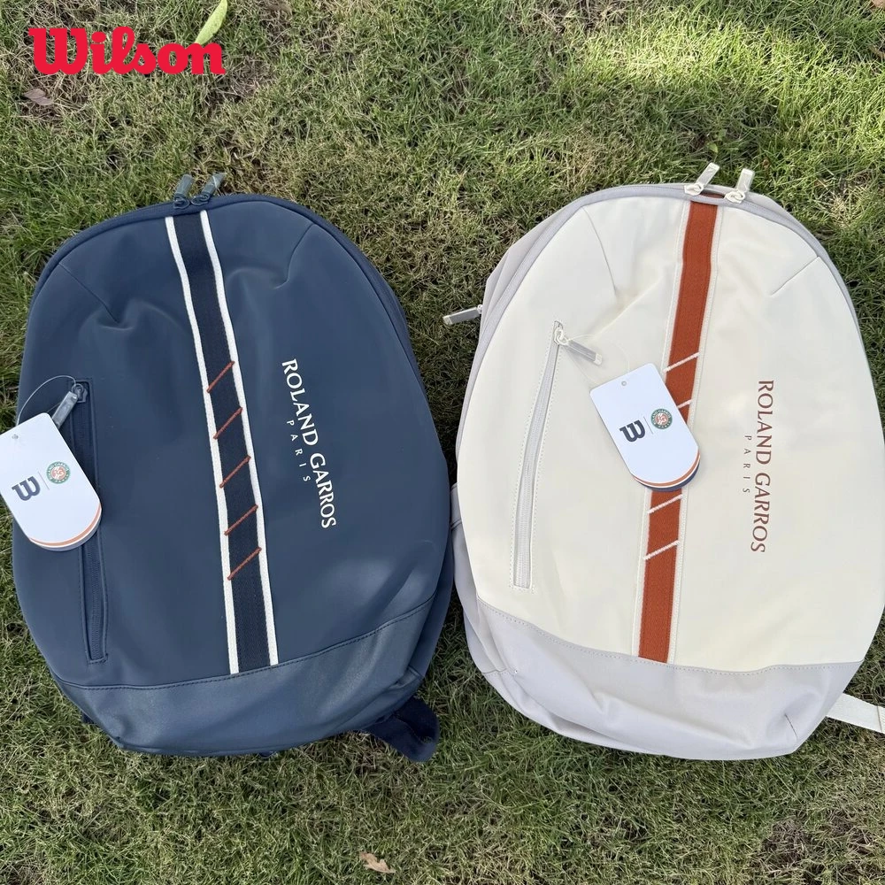 Wilson Large Capacity Sports Tennis Racquet Bag Roland Garros 2025 Super Tour Session Soiree Backpack with Shoe Compartment