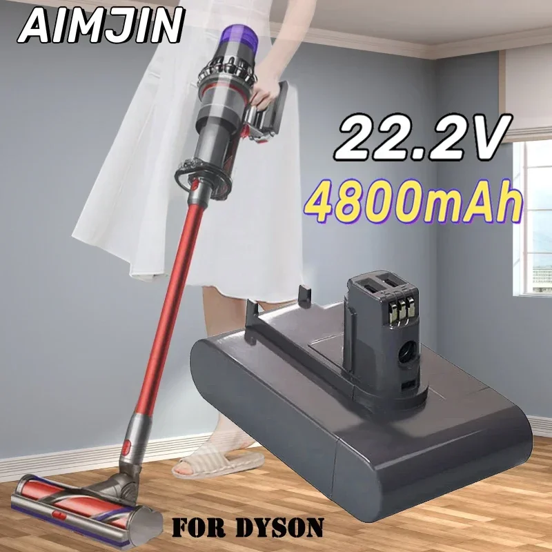 

Литий-ионный аккумулятор для пылесоса Dyson, 100% мАч, 4800 в, тип А, для пылесосов Dyson DC31, DC45, DC31B, DC34, DC44, Animal, DC56, DC57, 22,2