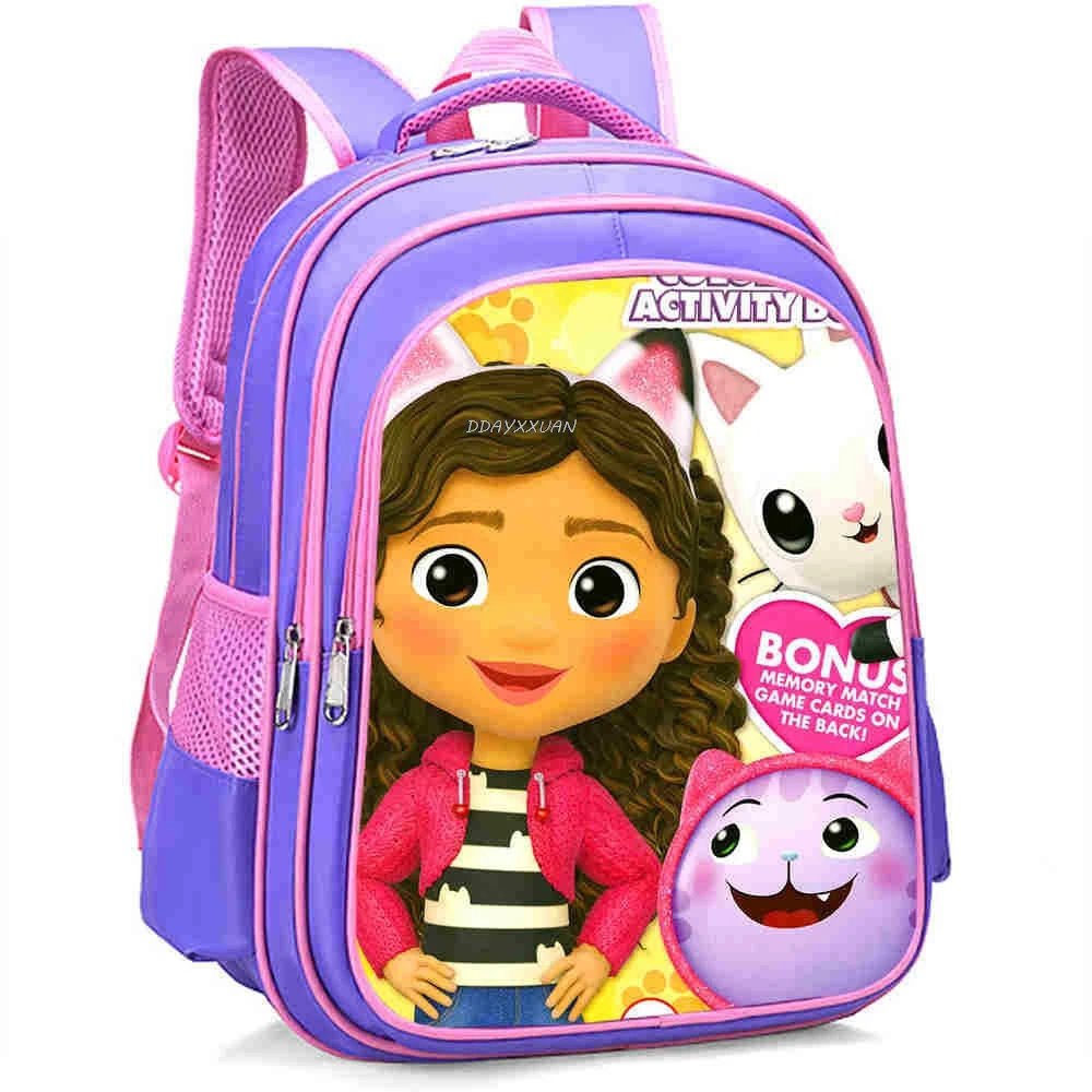 Gabby\'s Doll house School Bags Cartoon Print Princess Backpack For Teenager Girls Kids kindergarten Schoolbags