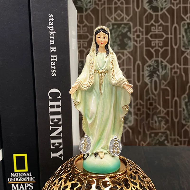 The statue of Our Lady of Mexico, home ornaments, porch, decoration, religious church, resin handicrafts