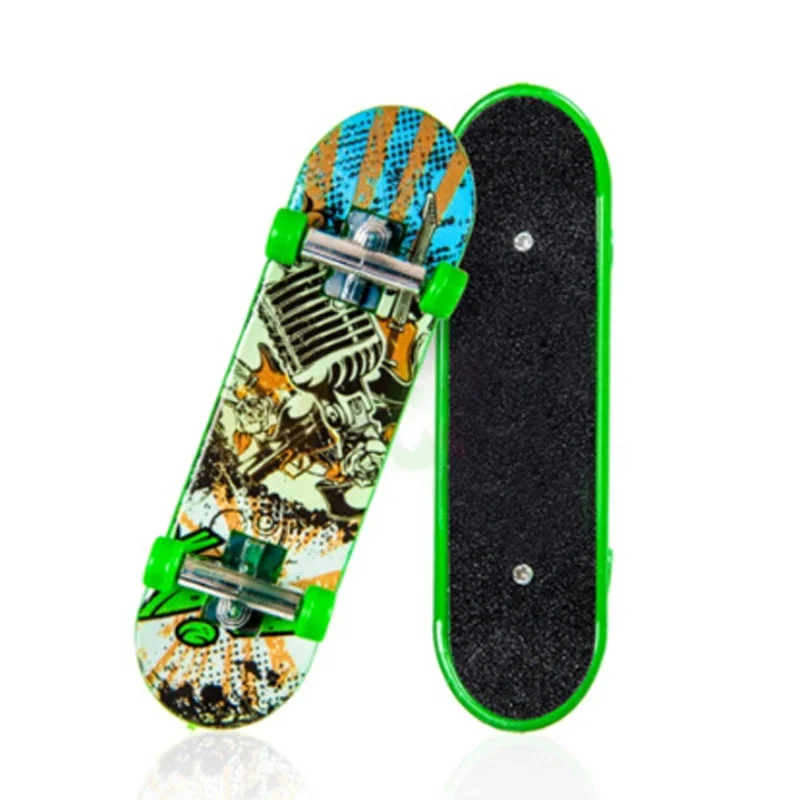 Random Color Creative Mini Finger Skateboard Fingerboard Alloy Stents Scrub Finger Scooter Skate Boarding Kids Toys