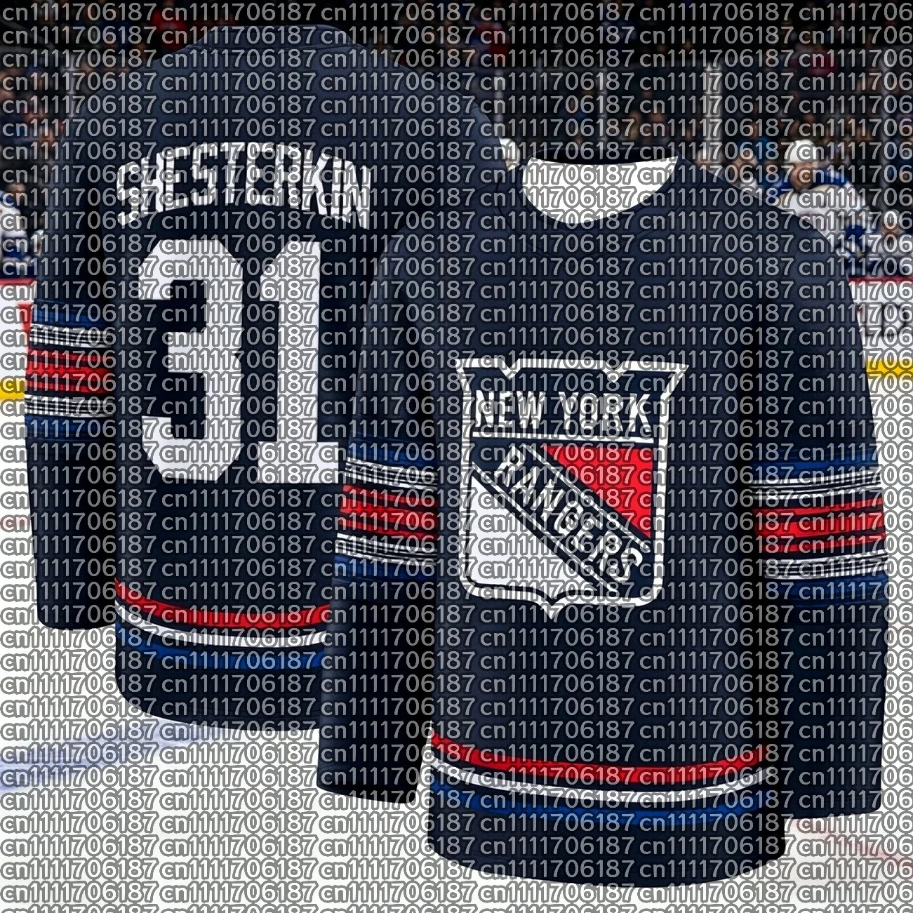 Men's New Ice Hockey Training Suit - Raptor 3D Printed Sports Fast Drying, Moisture Absorbing, Navy Blue Long Sleeved Home