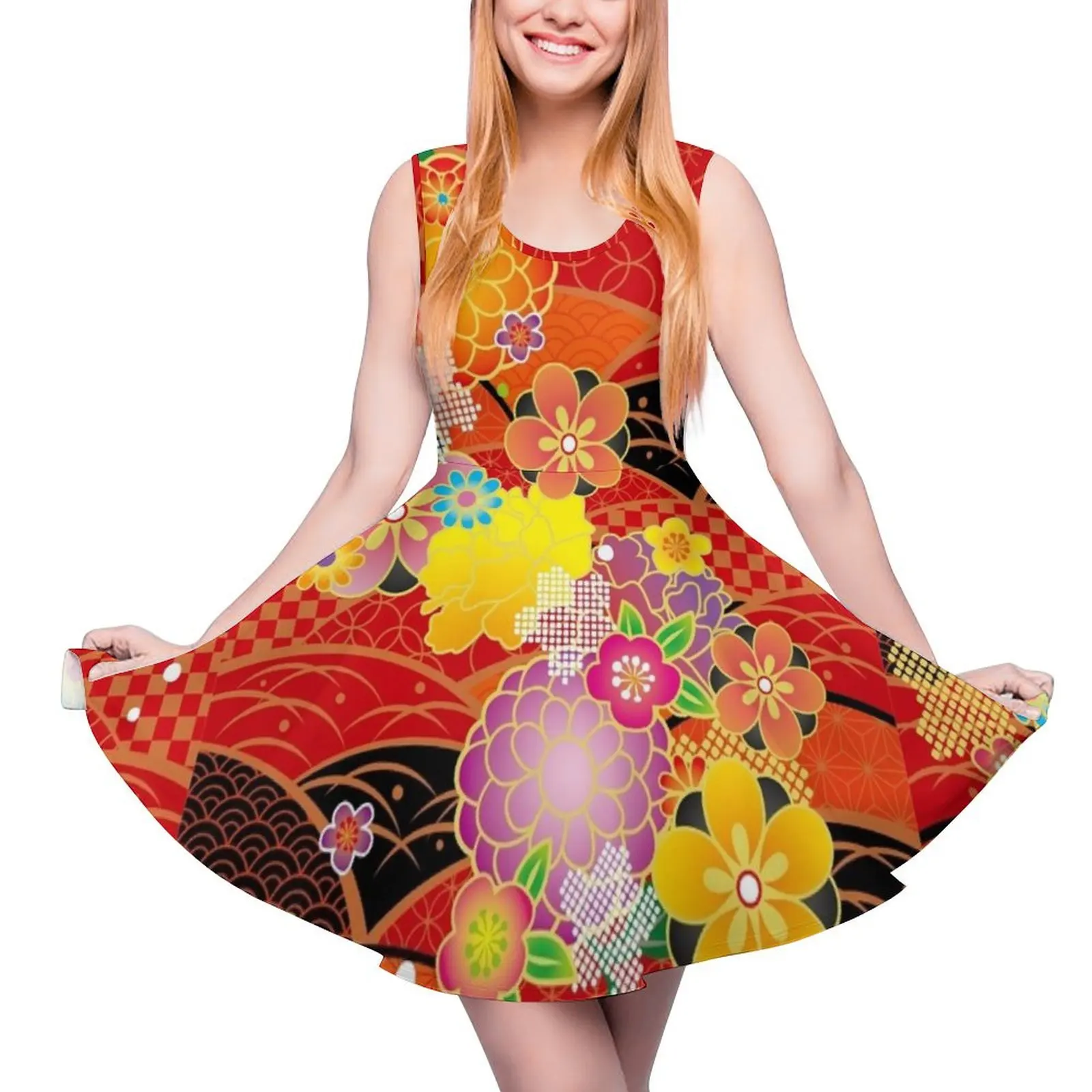 

Japanese kimono　4 Sleeveless Dress Dress women summer clothes Summer dresses for women