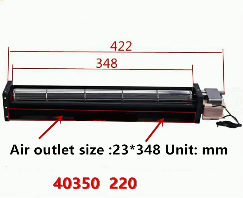 Imagem -04 - Ventilador de Fluxo Cruzado ca Dissipação de Calor Ventilador 220v 40350 40420