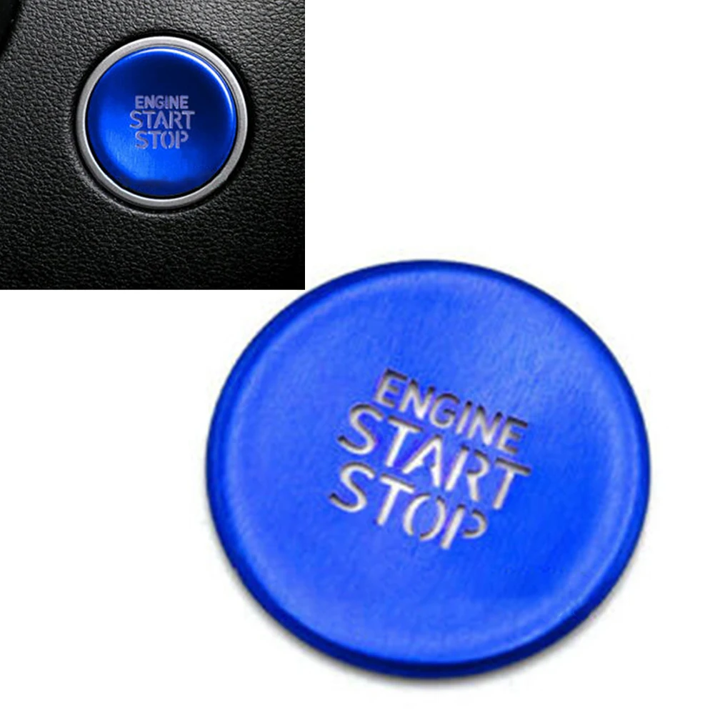 Start Stop Button Blue Car Engine Start Stop Button Cover Trim for Hyundai Tucson 2022 2023 Professional Factory Parts