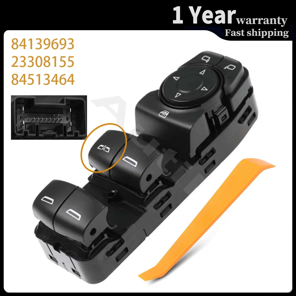 

For Buick Chevrolet GMC 2016-2019 Car Front Left Power Window Switch Master Lifter Control Button 84139693 23308155 84513464