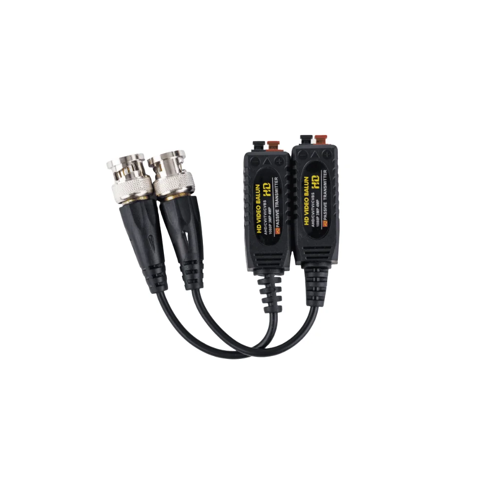 HD Passive Video Balun BNC Transceiver Cable, Twisted Pair Camera Accessories for AHD CVI TVI CVBS CCTV, 1080P 3MP 4MP