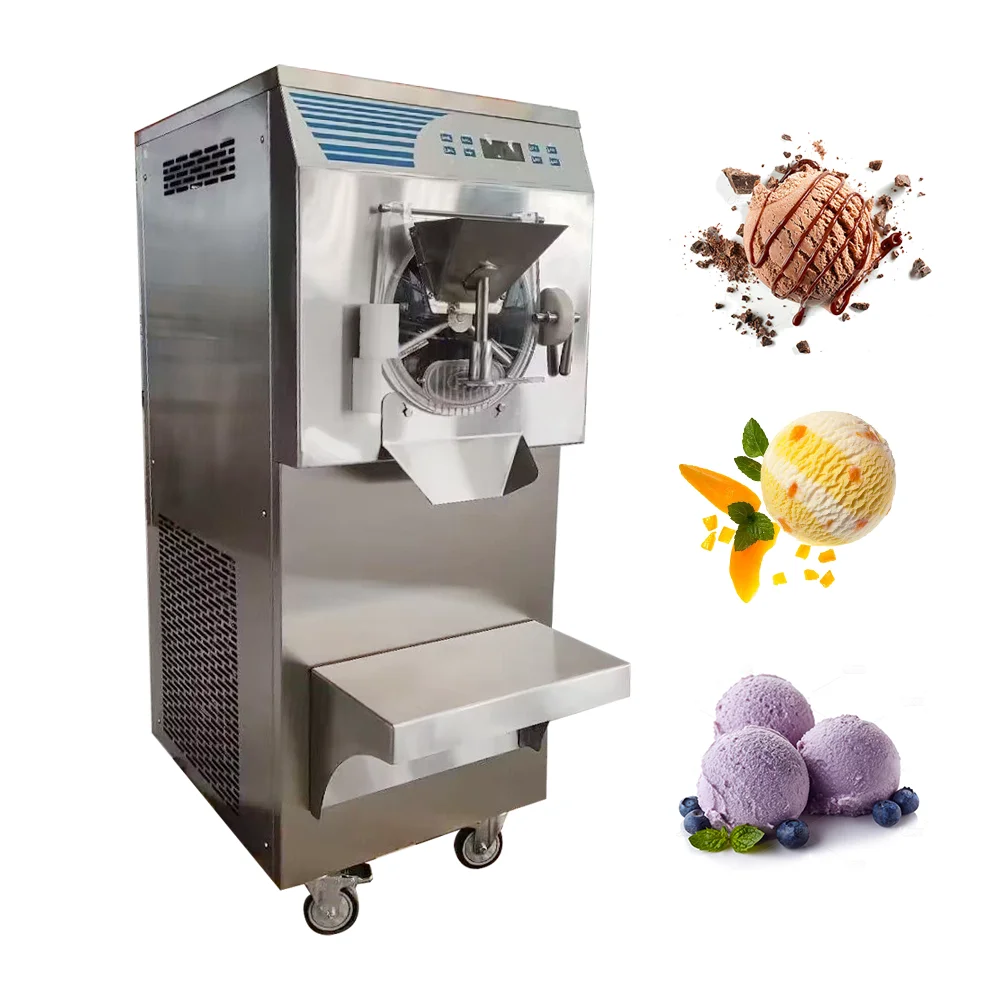 Large Capacity Italy Gelato Machine Fruits Gelato Hard Ice Cream Machine Verticle Batch Freezer