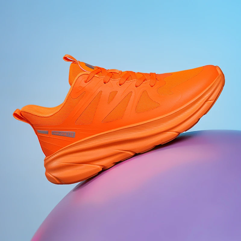 2025 sapatos de outono masculinos mais vendidos-tênis de corrida de malha respirável, treinamento de velocidade de placa de carbono, caminhadas antiderrapantes acolchoadas, um