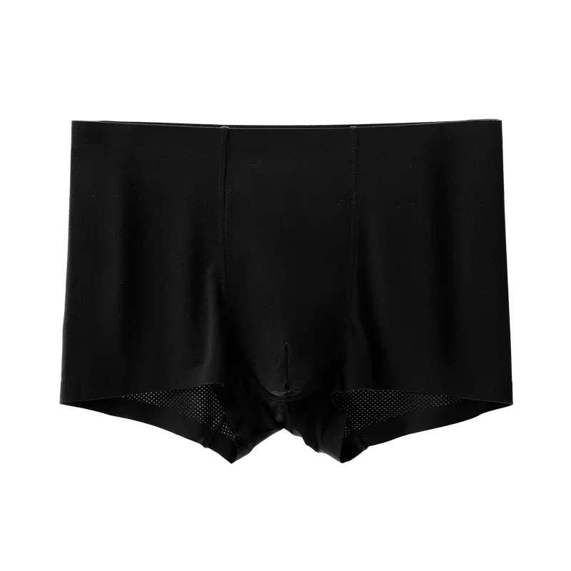 Pantaloni piatti antibatterici in grafene migliorati traspiranti estivi da 5 pezzi, pantaloni sottili a quattro angoli senza cuciture con filo di ghiaccio, un pezzo