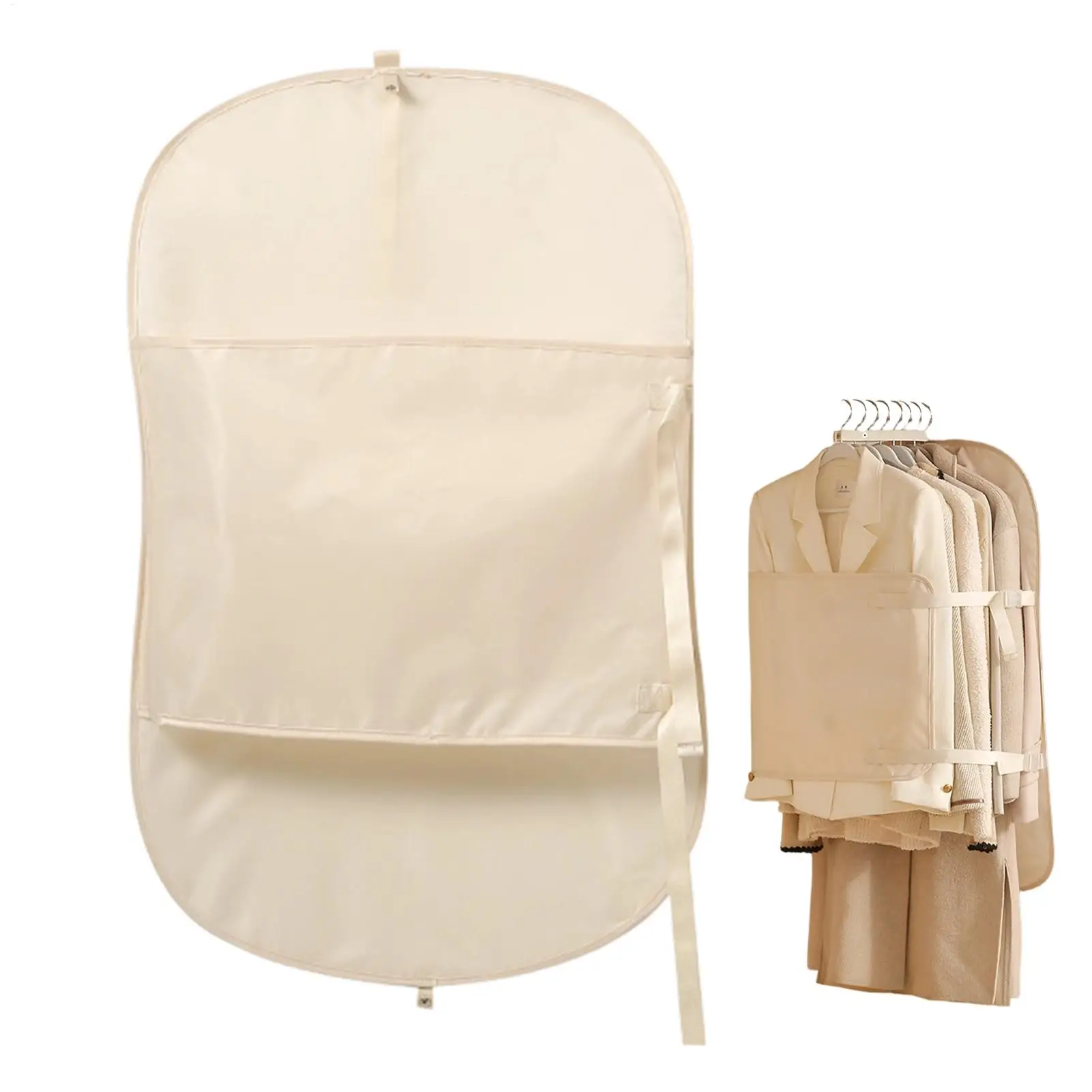 Kleideraufbewahrungsbrett mit Verstellbarem Gurt, Tragbare Staubdichte Kleidertasche, Hängende Daunenjacken-Kompressionsplatte
