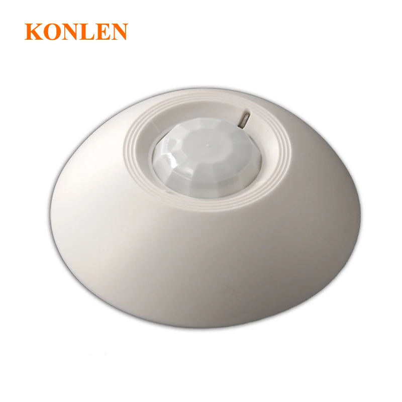 12V Wired PIR Motion Sensor Ceiling Detector 360 Degree Infrared Movement Detection N.O N.C Signal Output Link Wire Alarm System