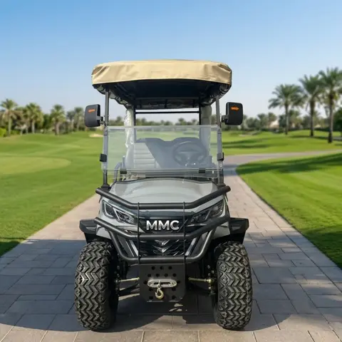 Street Legal 4 Seater Electric Golf Buggy 72V Lithium Battery Luxury 4WD Golf Cart with Front Bumper and Winch