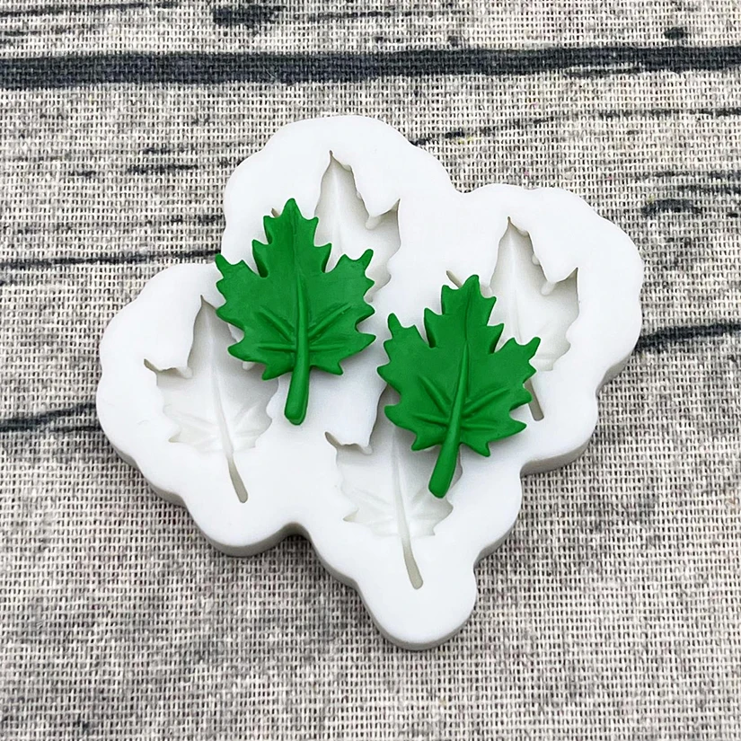 Ginkgo Palm Monstera Deliciosa Ahornblatt Silikon Sugarcraft Form Harz Werkzeuge Cupcake Backform Fondant Kuchen Dekorieren Werkzeuge – Detail 9