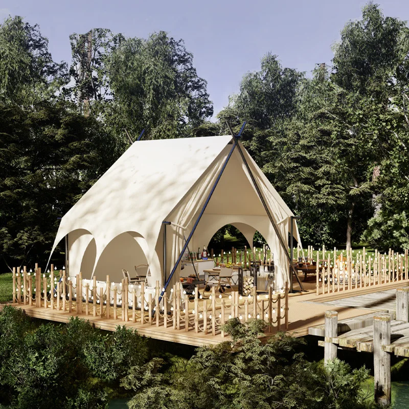 

Hotel Restaurant Tent Outdoor Scenic Area Campground Homestay Fashion Internet celebrity clock in wild luxury shed manufacturers